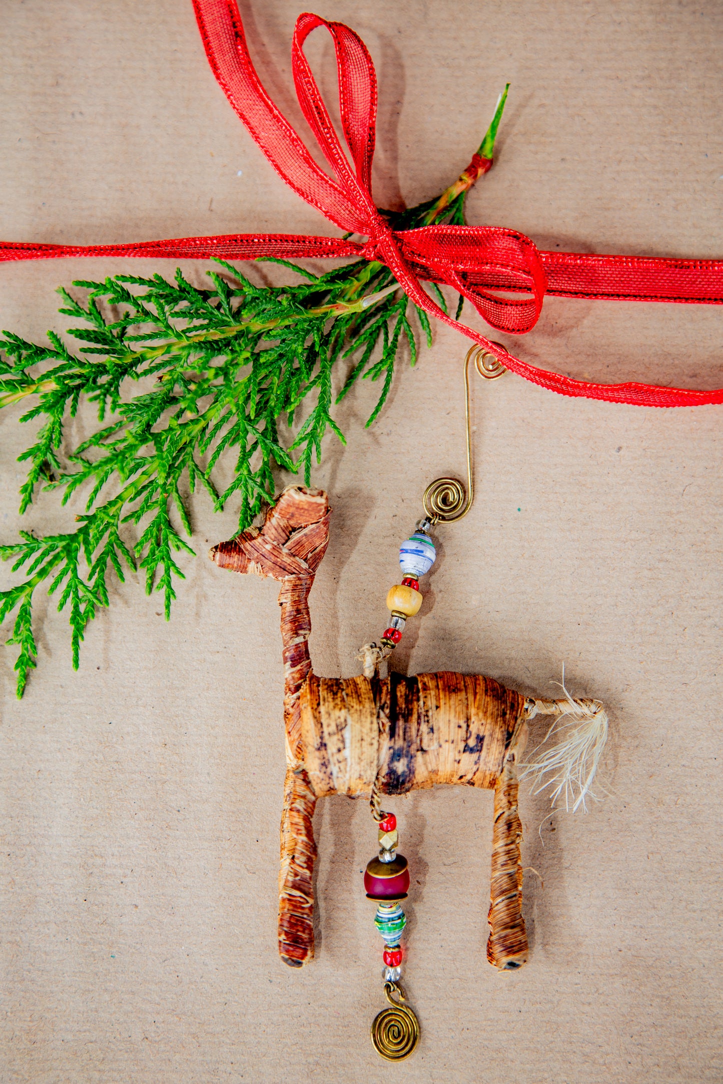 Banana Leaf Animal Ornament