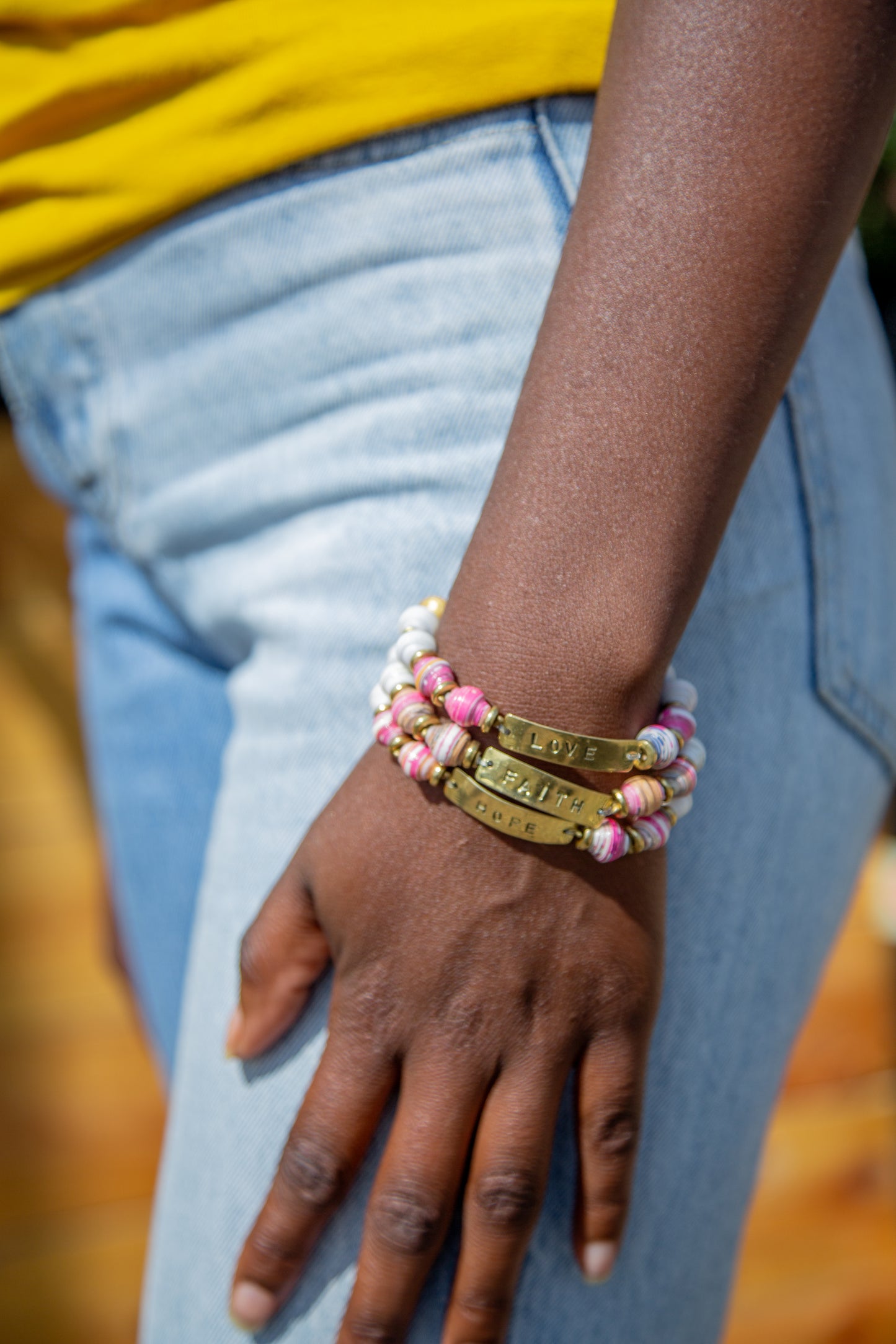 Brighter Futures Paper Bead Bracelet