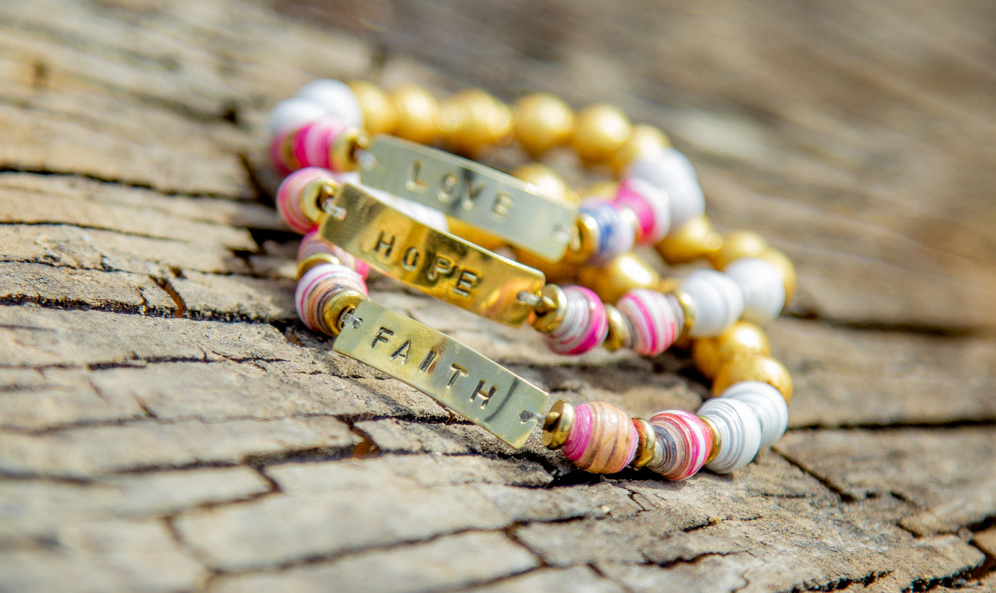 Brighter Futures Paper Bead Bracelet