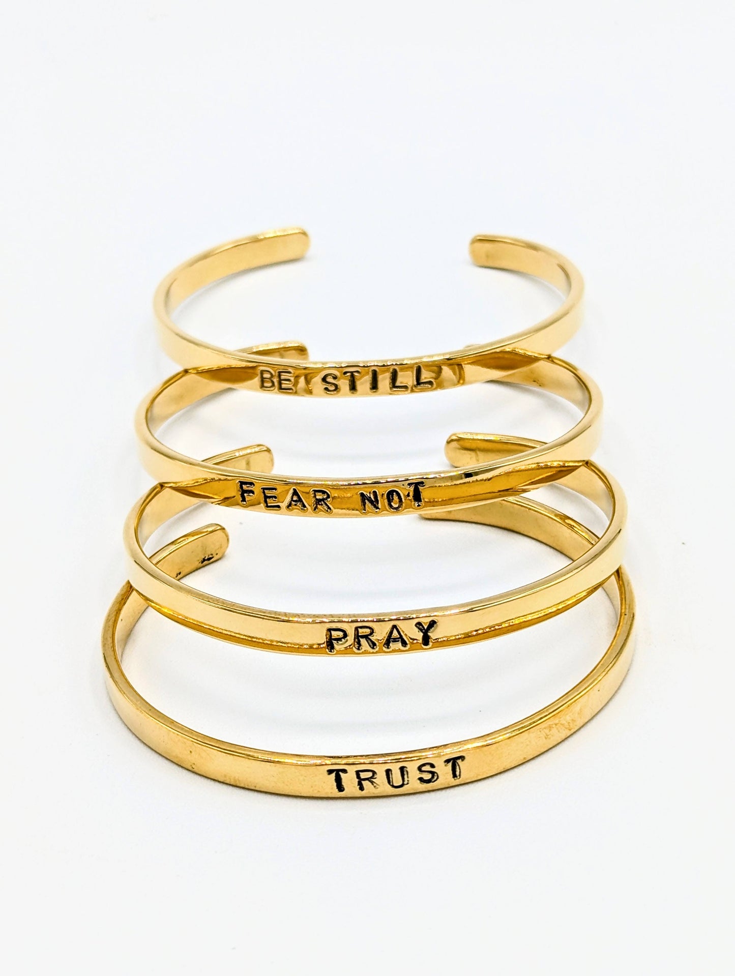 Living Word Brass Cuff Bracelet