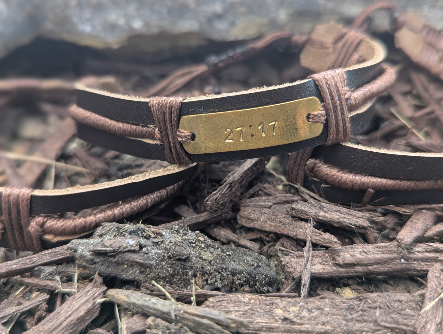 Faith Forged Leather Wrap Bracelet
