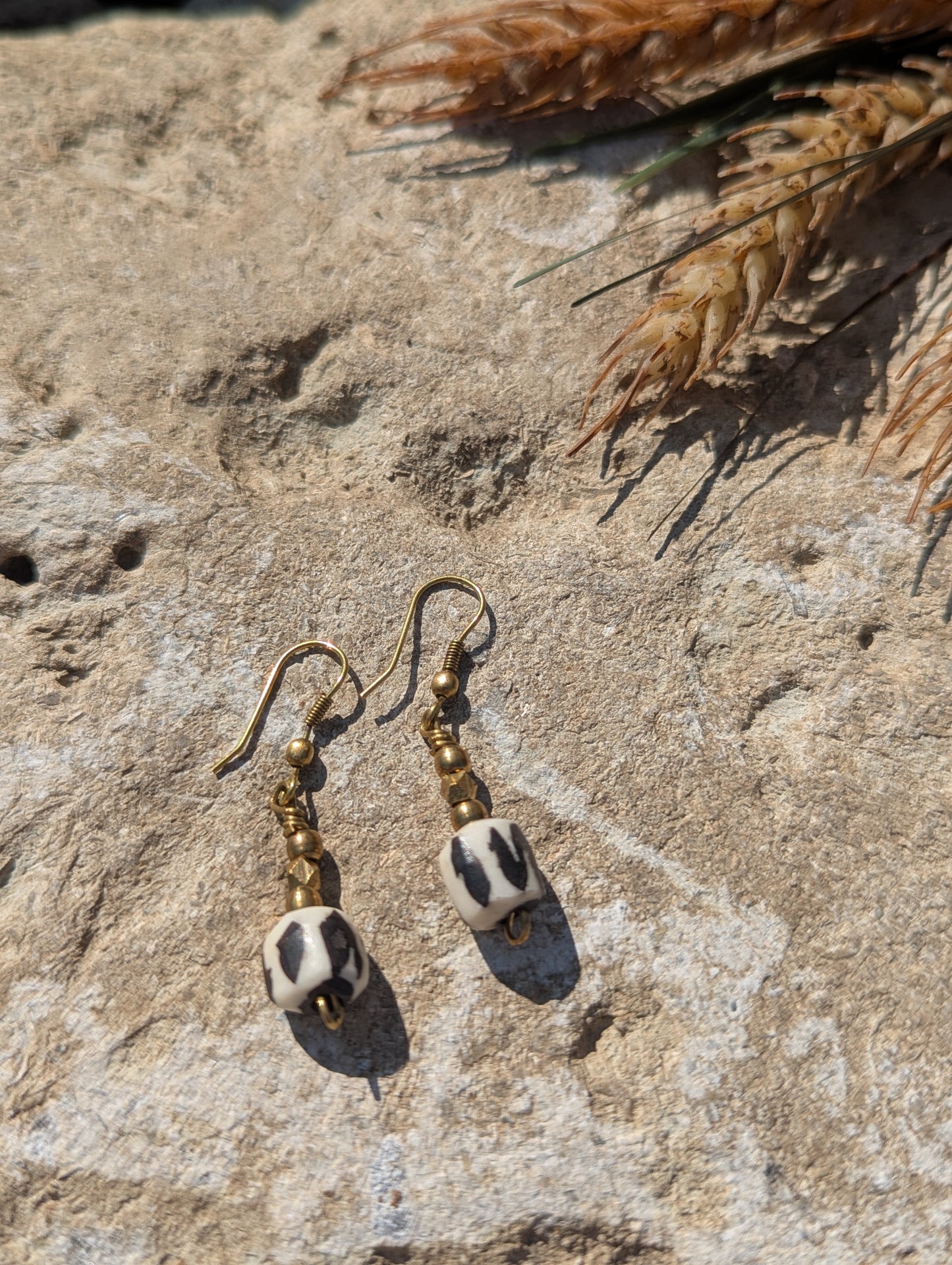 Batik Bead Earring