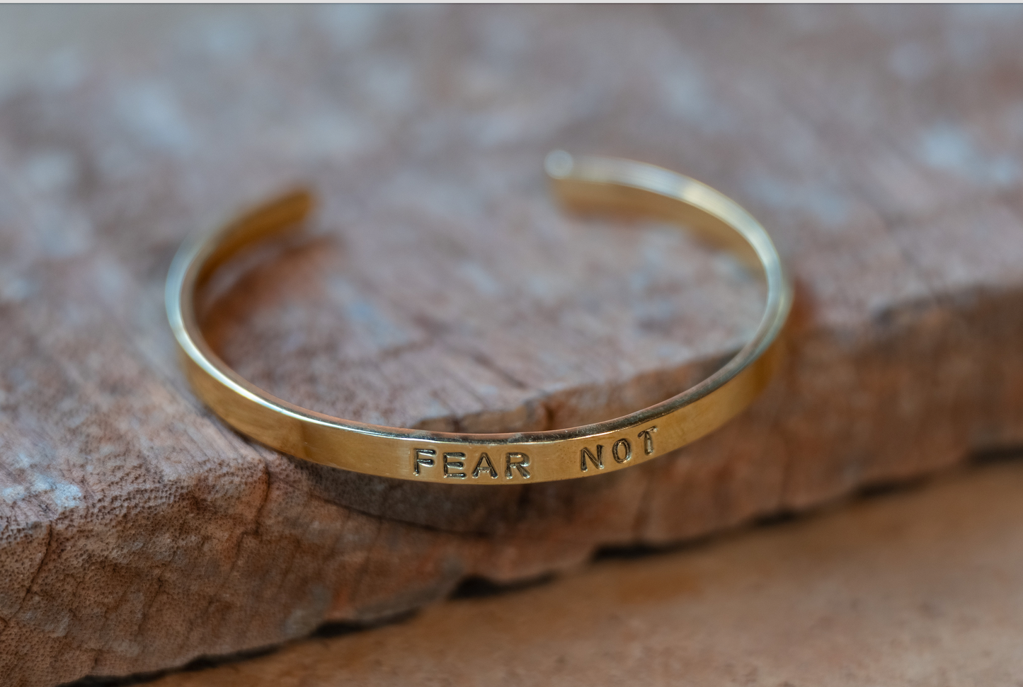 Living Word Brass Cuff Bracelet