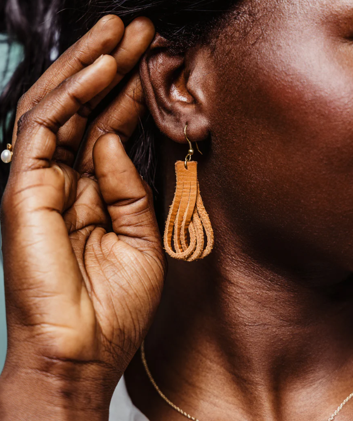 Leather Pathway Earrings