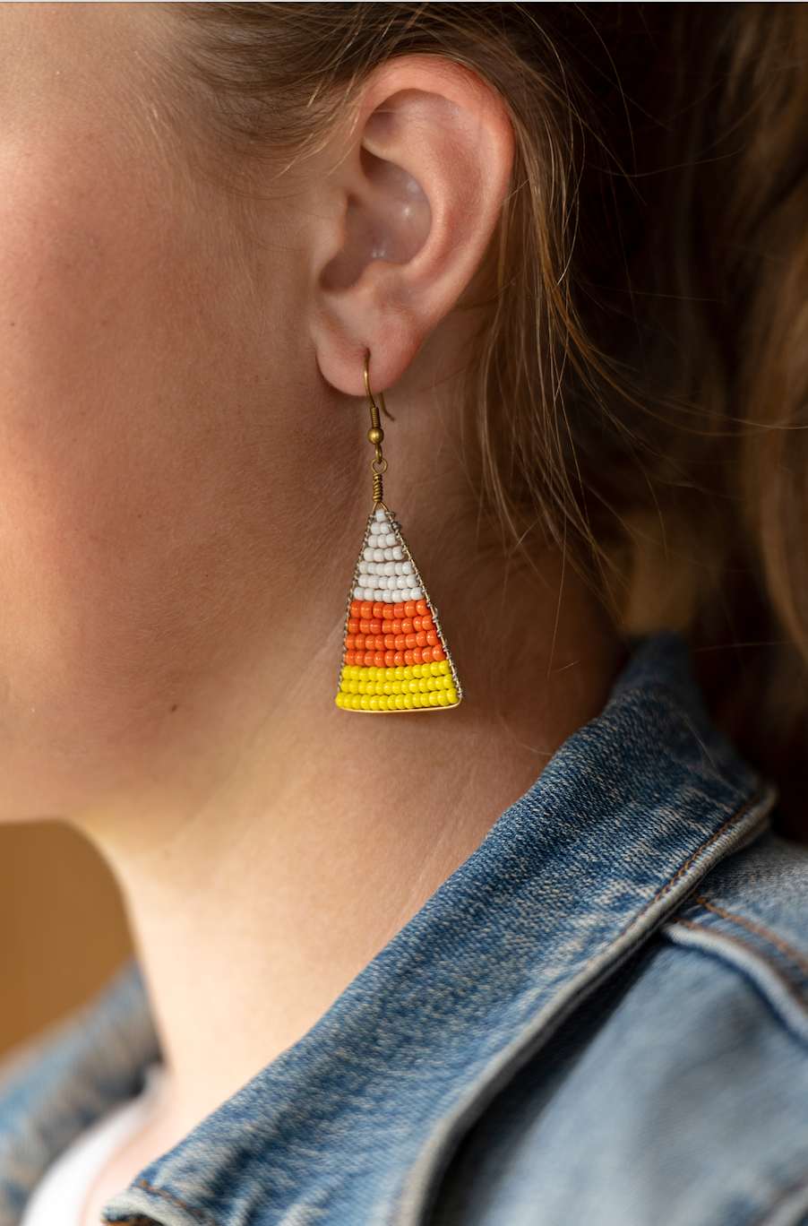 Candy Corn Earrings