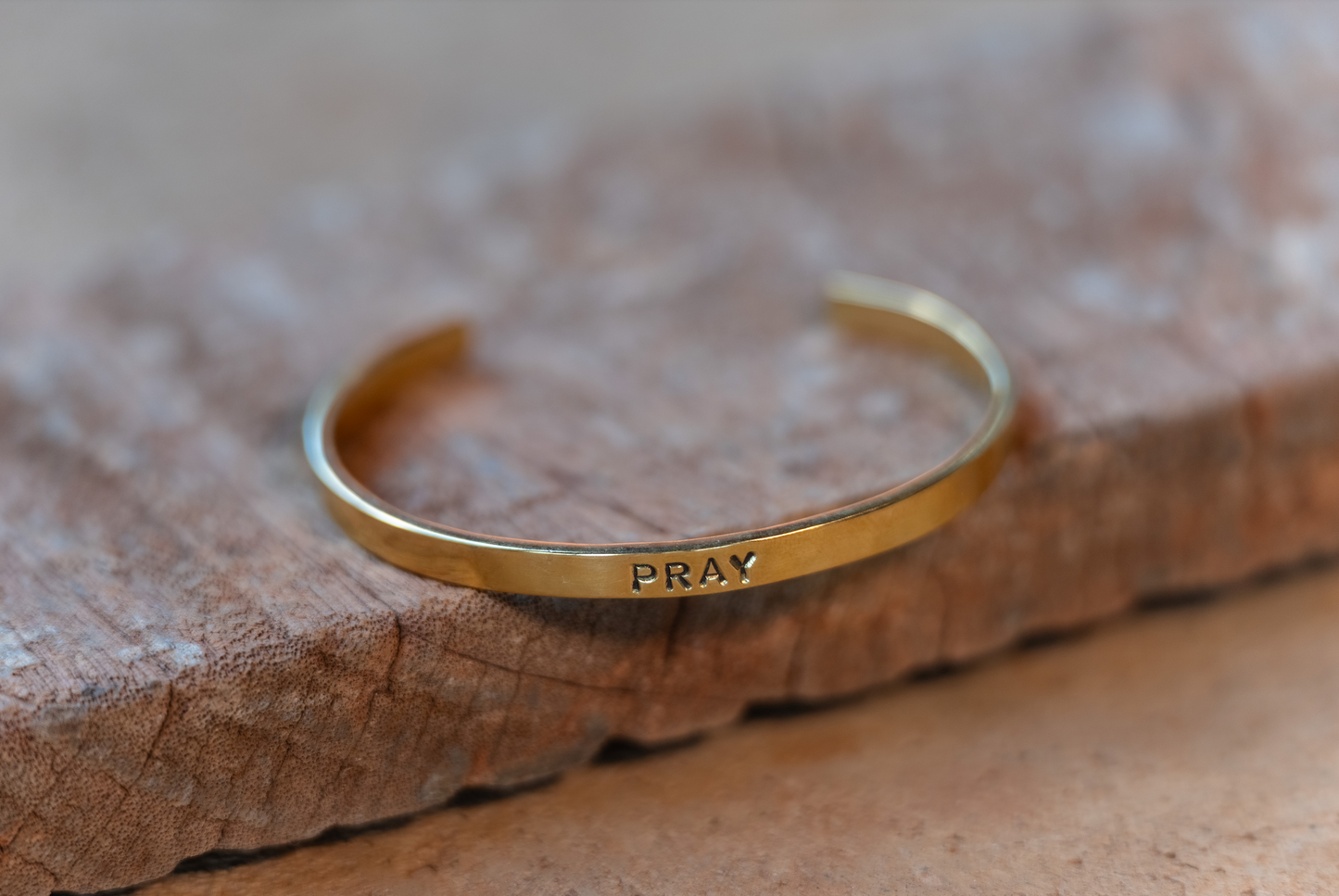 Living Word Brass Cuff Bracelet