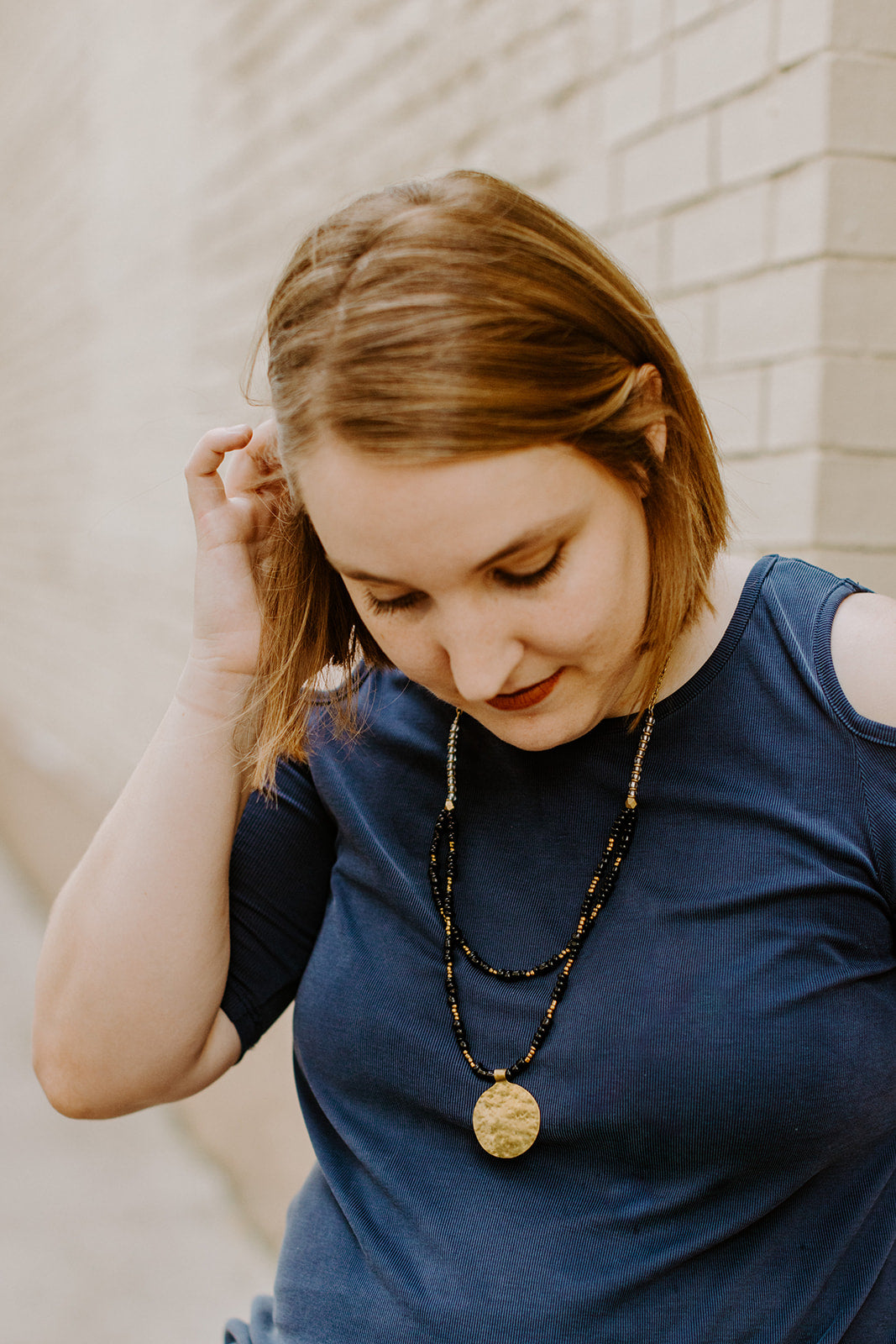 Hammered Medallion Necklace