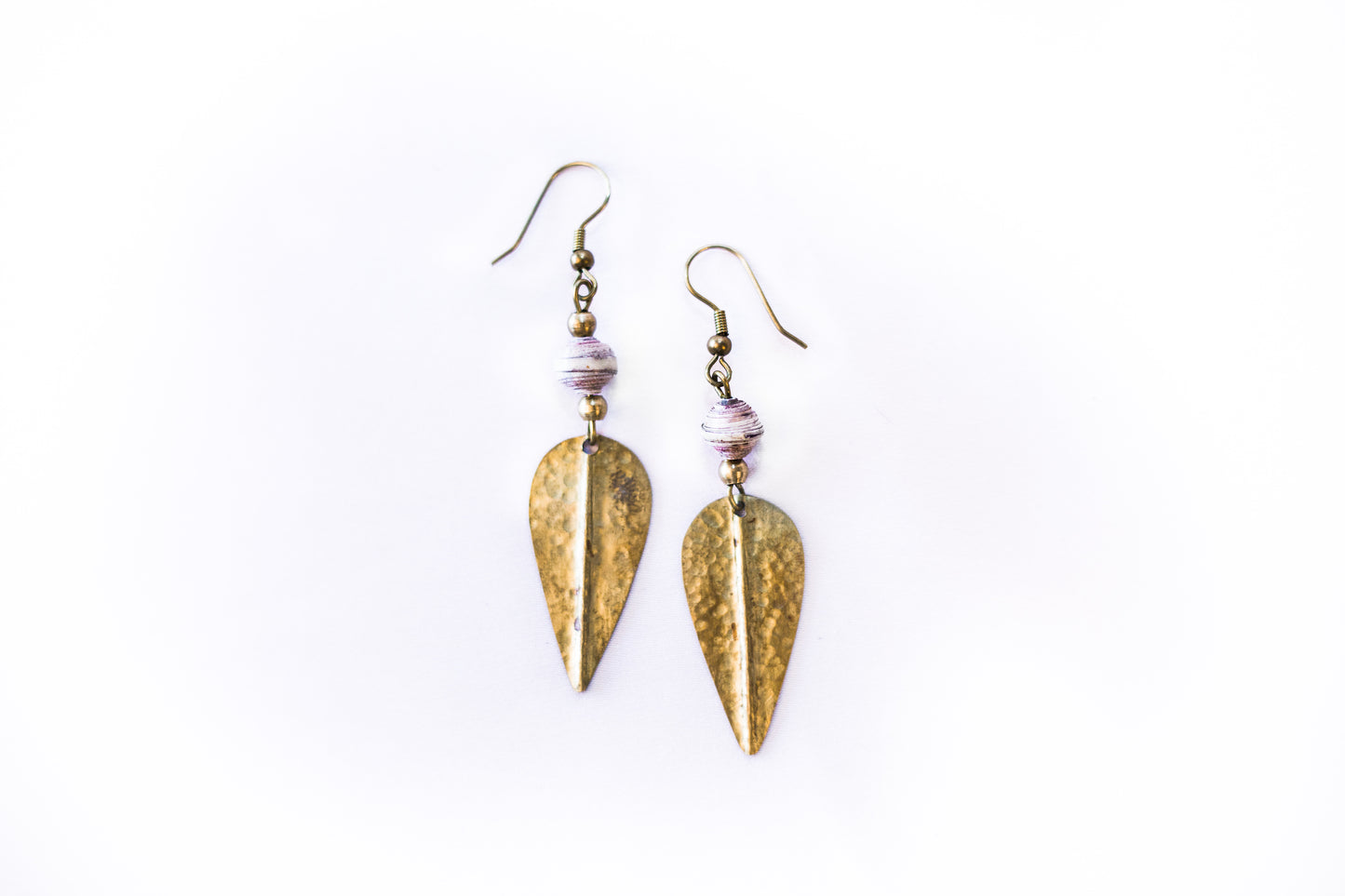 Brass Leaf Earrings