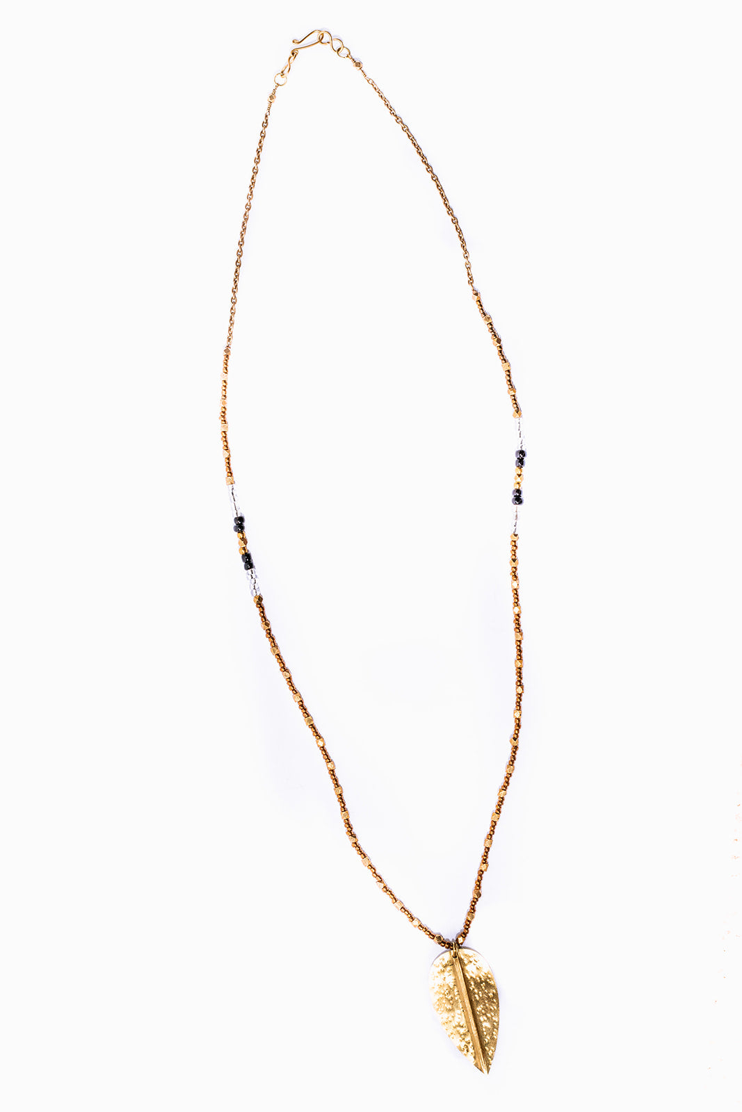 Brass Leaf Necklace