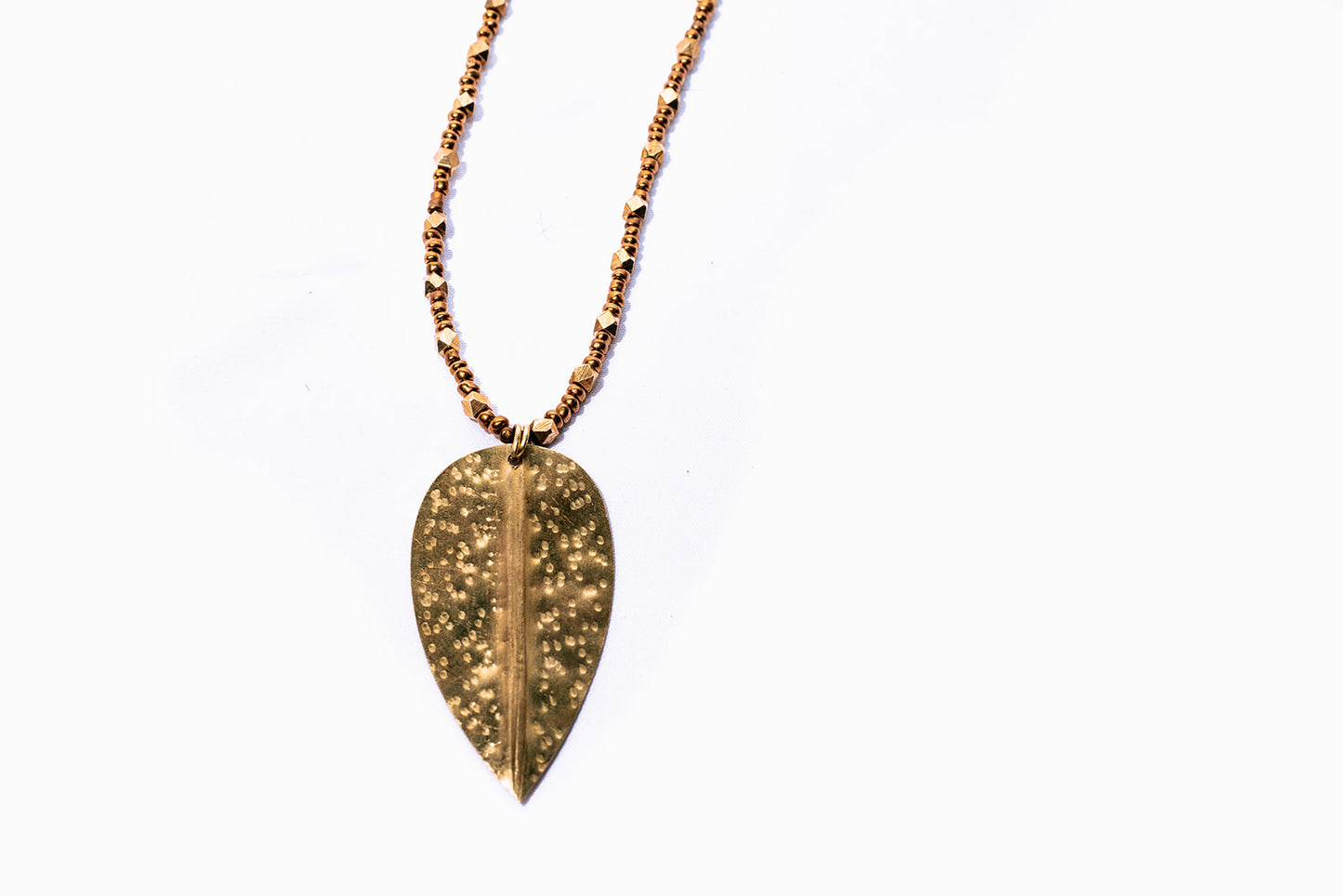 Brass Leaf Necklace
