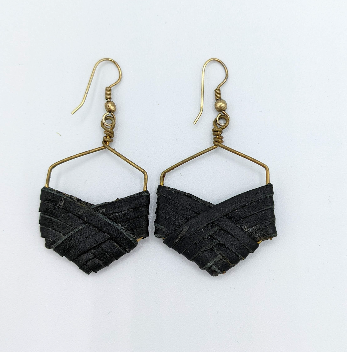Leather Woven Earrings