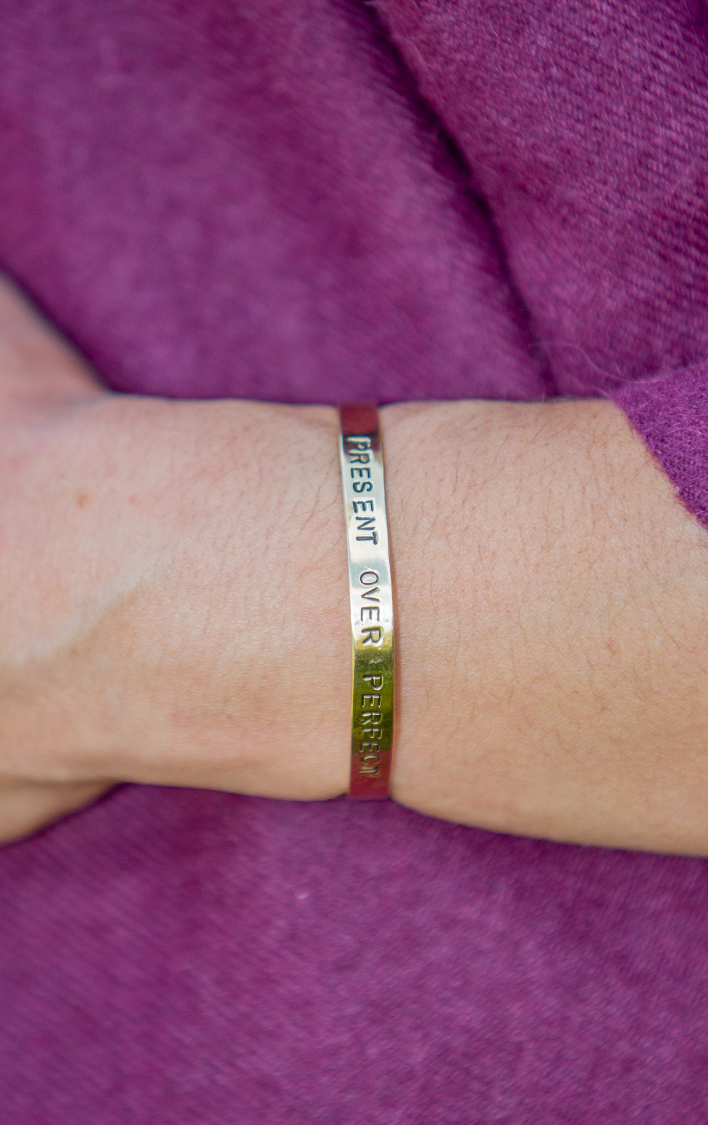 Present Over Perfect Brass Bracelet