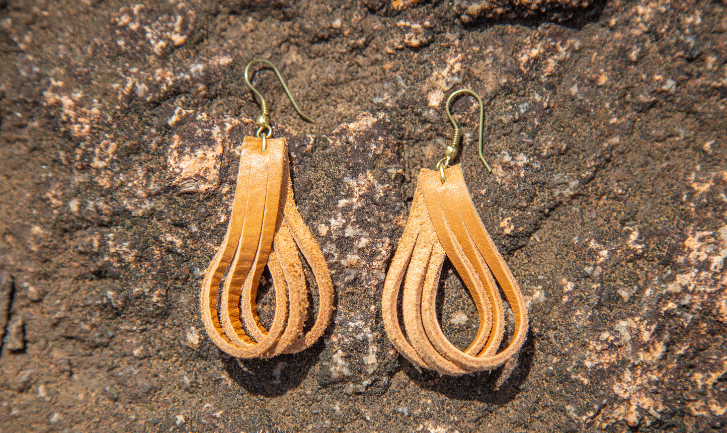 Leather Pathway Earrings