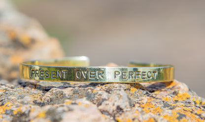 Present Over Perfect Brass Bracelet