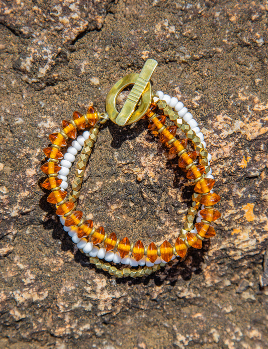 Glass 3-Strand Bracelet