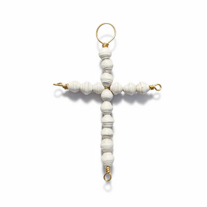 Paper Beaded Cross Ornament
