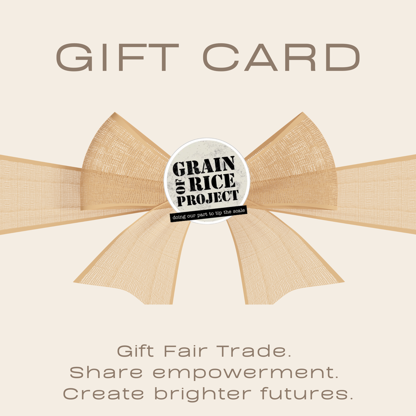 Grain of Rice Project Gift Card