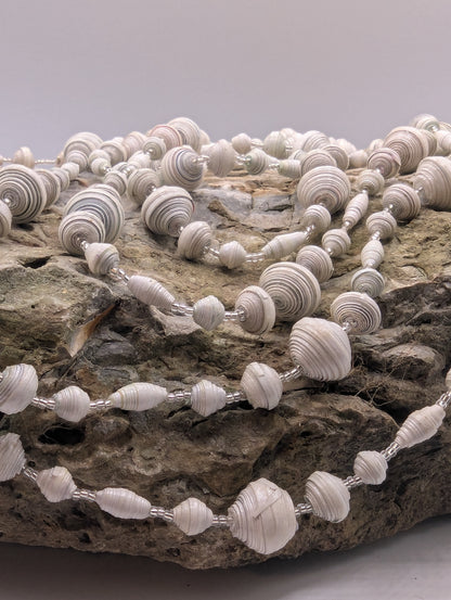 White Paper Bead Garland