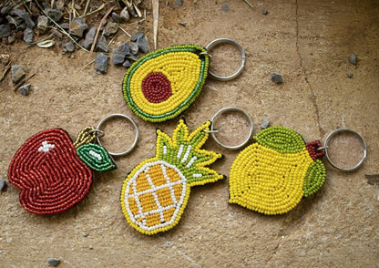 Fruity Beaded Keychain
