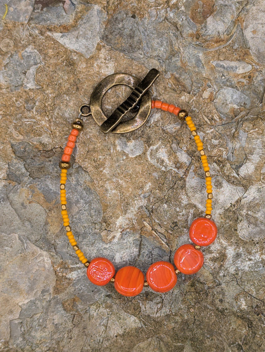 Orange Poppy Bracelet