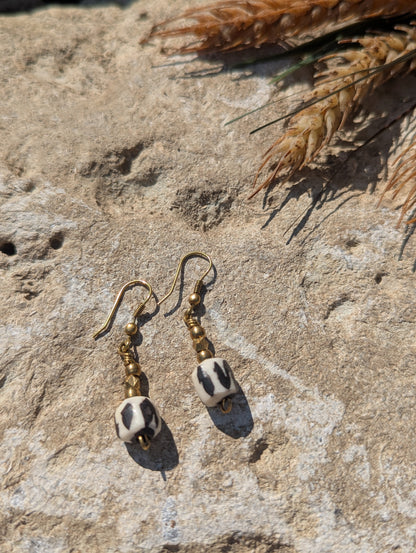 Batik Bead Earring