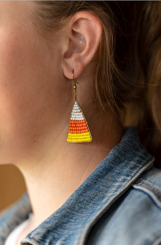 Candy Corn Earrings