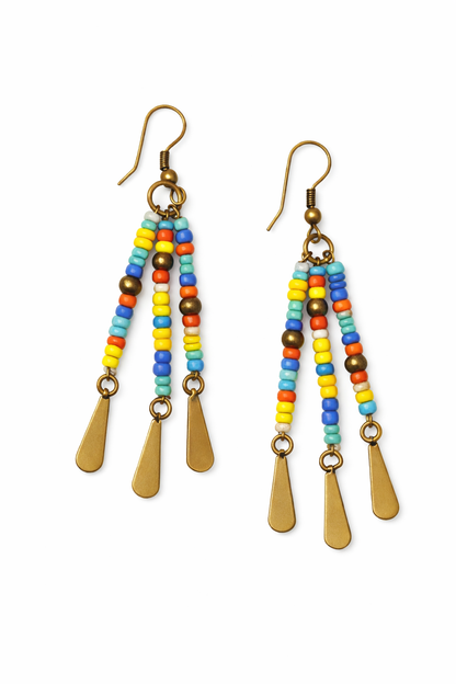Rainbow Array Dangle Earrings