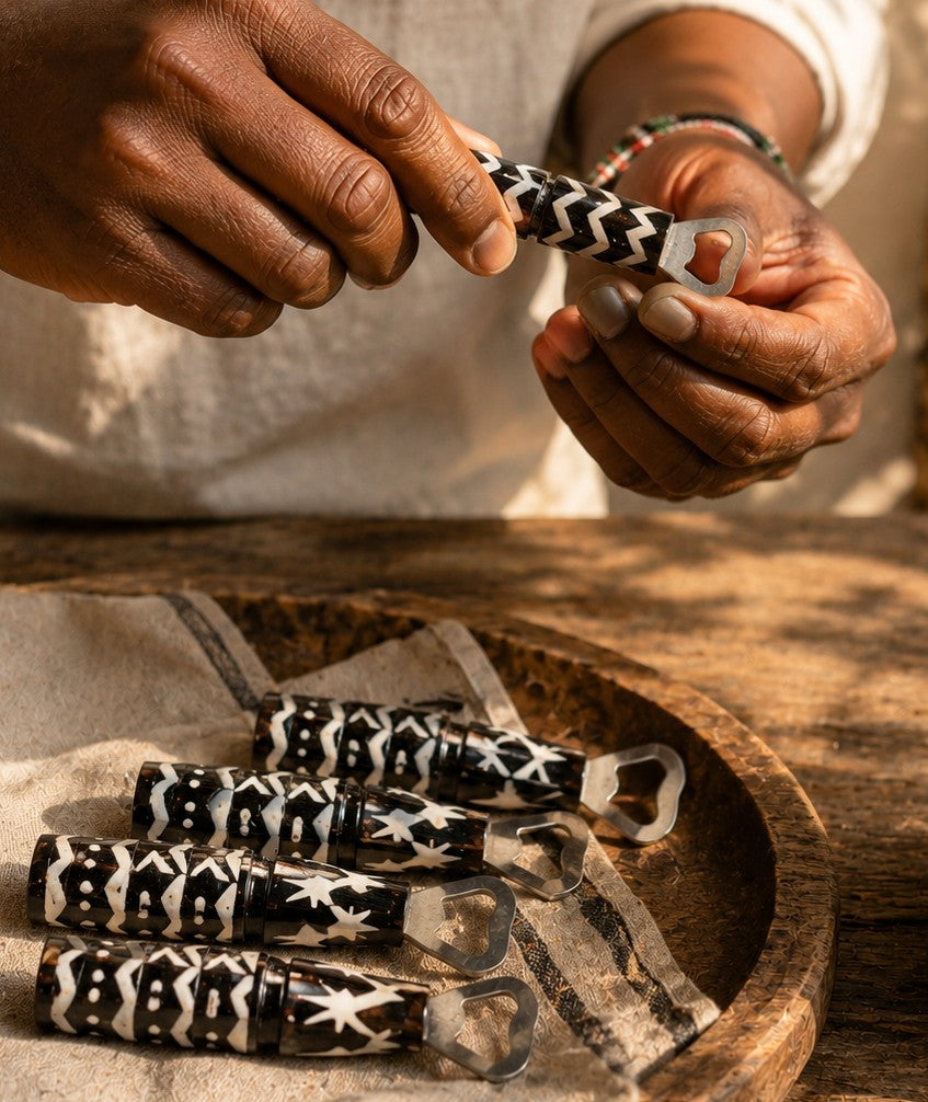 Batik Bone Bottle Opener