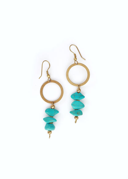 Turquoise Cascade Earrings