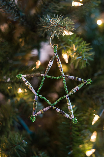 Paper Bead Star Ornament