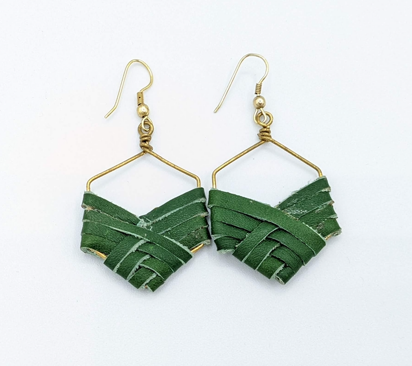 Leather Woven Earrings